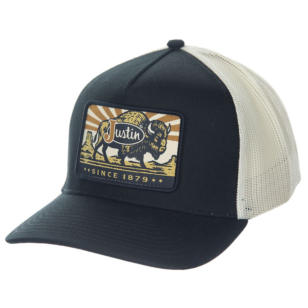 Justin - Buffalo Trucker Cap (Black) JUS13712-BLACK