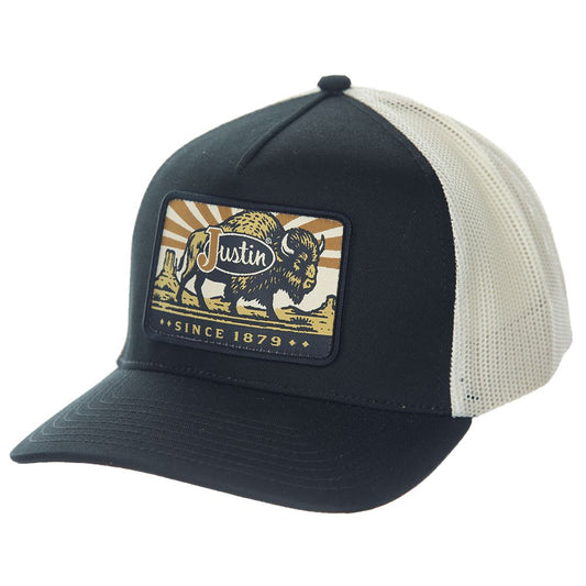 Justin - Buffalo Trucker Cap (Black) JUS13712-BLACK