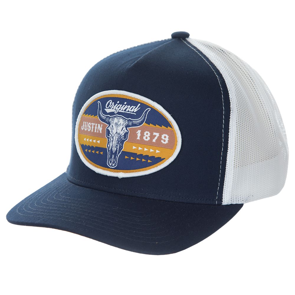 Justin - Longhorn Trucker Cap (Navy) JUS13714-NAVY