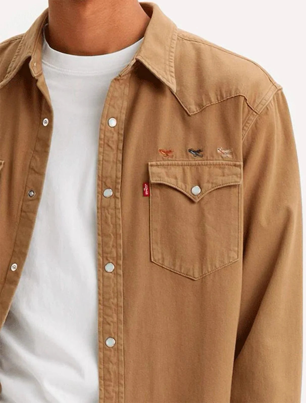 Levi's Men - Classic Western Snap Shirt (Brown Denim) 857450150