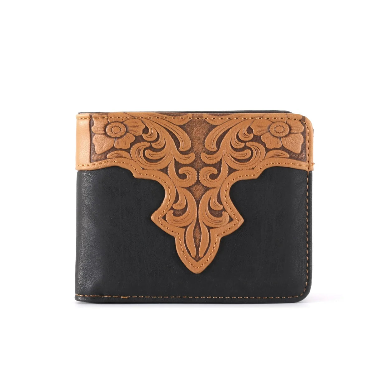 Montana West - Bi-Fold Wallet (Embossed Vintage Floral) MW-602BK
