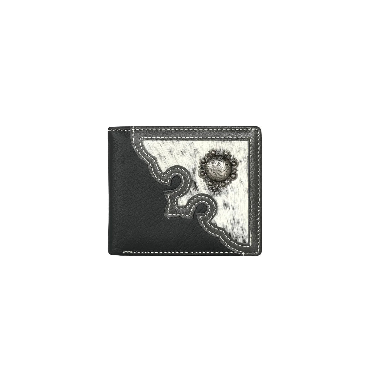 Montana West - Bi-Fold Wallet (Genuine Hair-On Leather) MWS-W025BK