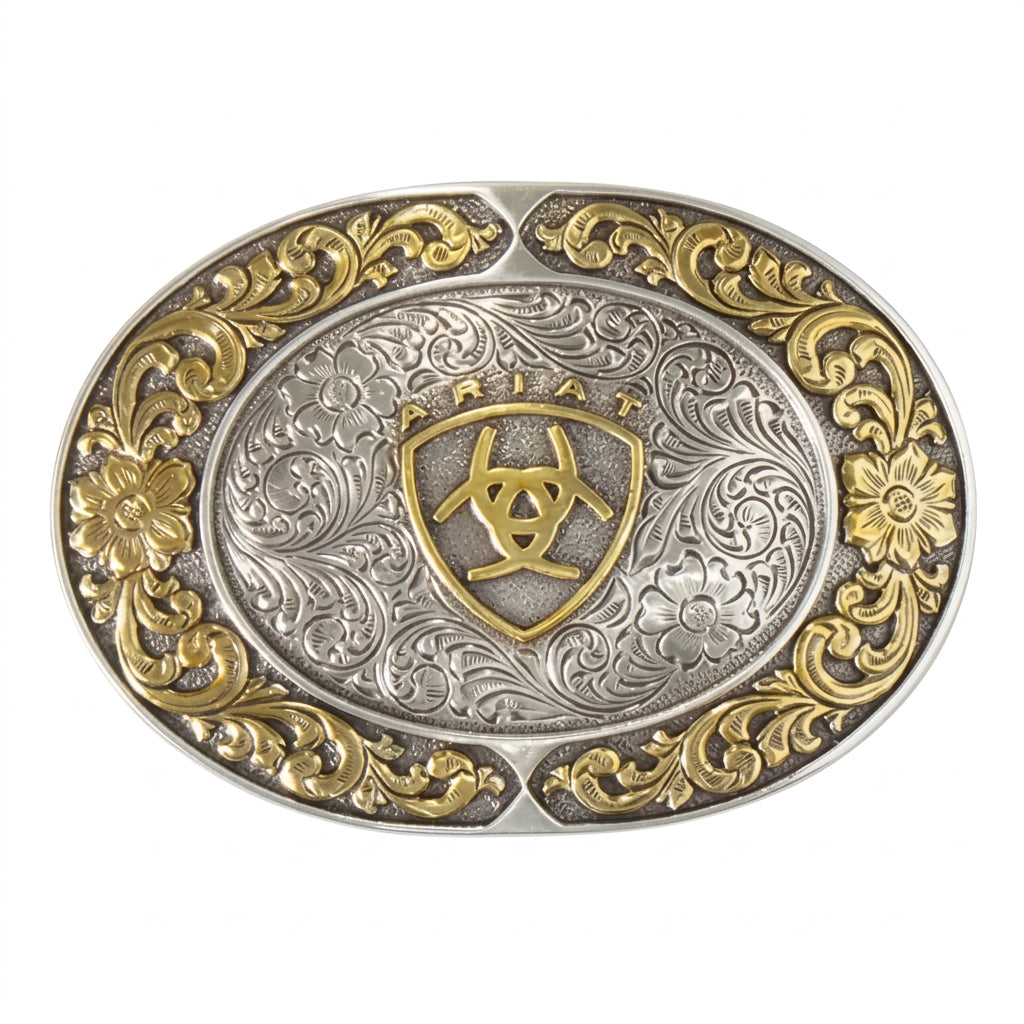 Ariat - Oval Buckle Smooth Edge Floral Emblem (A37020)