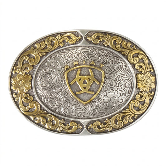 Ariat - Oval Buckle Smooth Edge Floral Emblem (A37020)