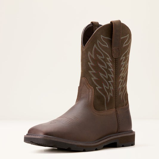 Ariat Men - Groundbreaker Wide Square Toe (Brown) 10020059