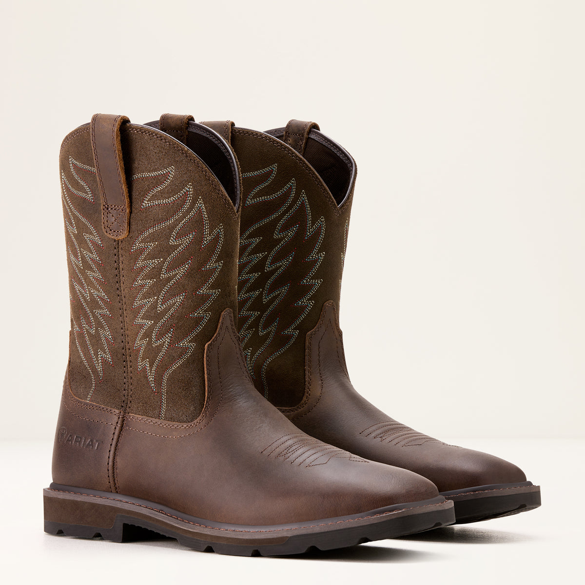 Ariat Men - Groundbreaker Wide Square Toe (Brown) 10020059