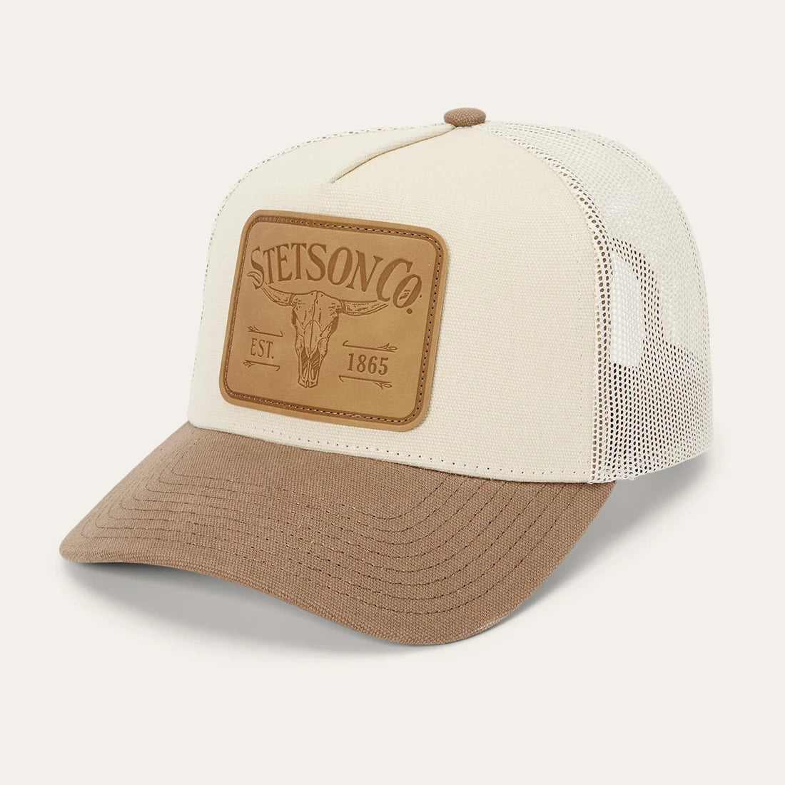 Stetson - Trucker Cap (Longhorn Patch White) ST0402