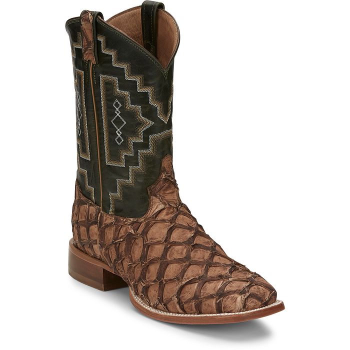 Tony Lama Men - Leviathan Pirarucu (Chocolate) 6082