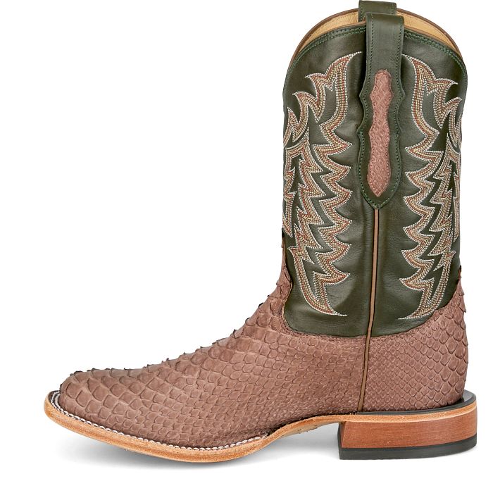 Tony Lama Men - Mario Python (Green/Brown) HE6314