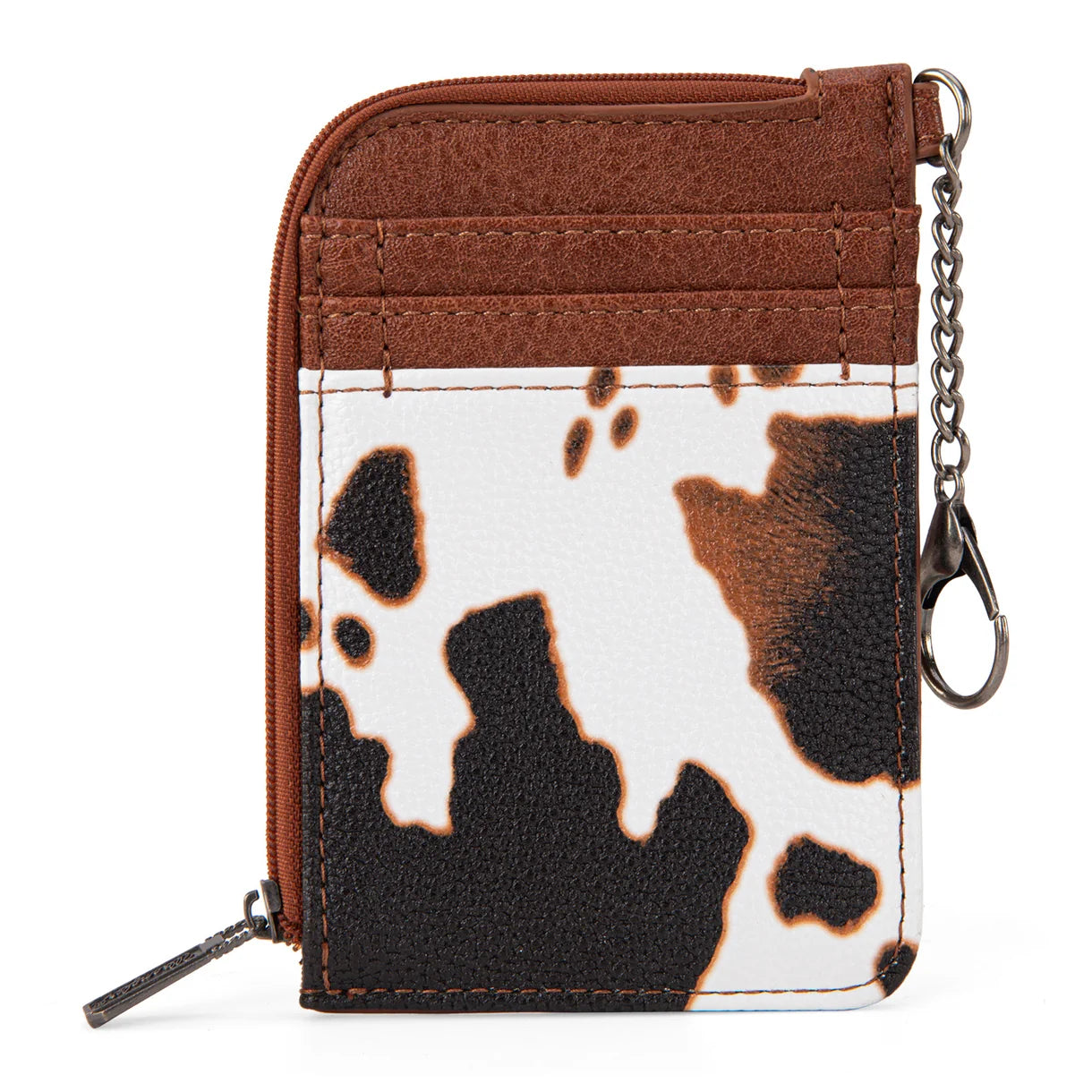 Montana West - Mini Zip Card Case (Cow Print) WG102-W005BR