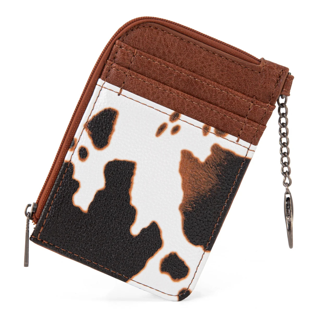 Montana West - Mini Zip Card Case (Cow Print) WG102-W005BR