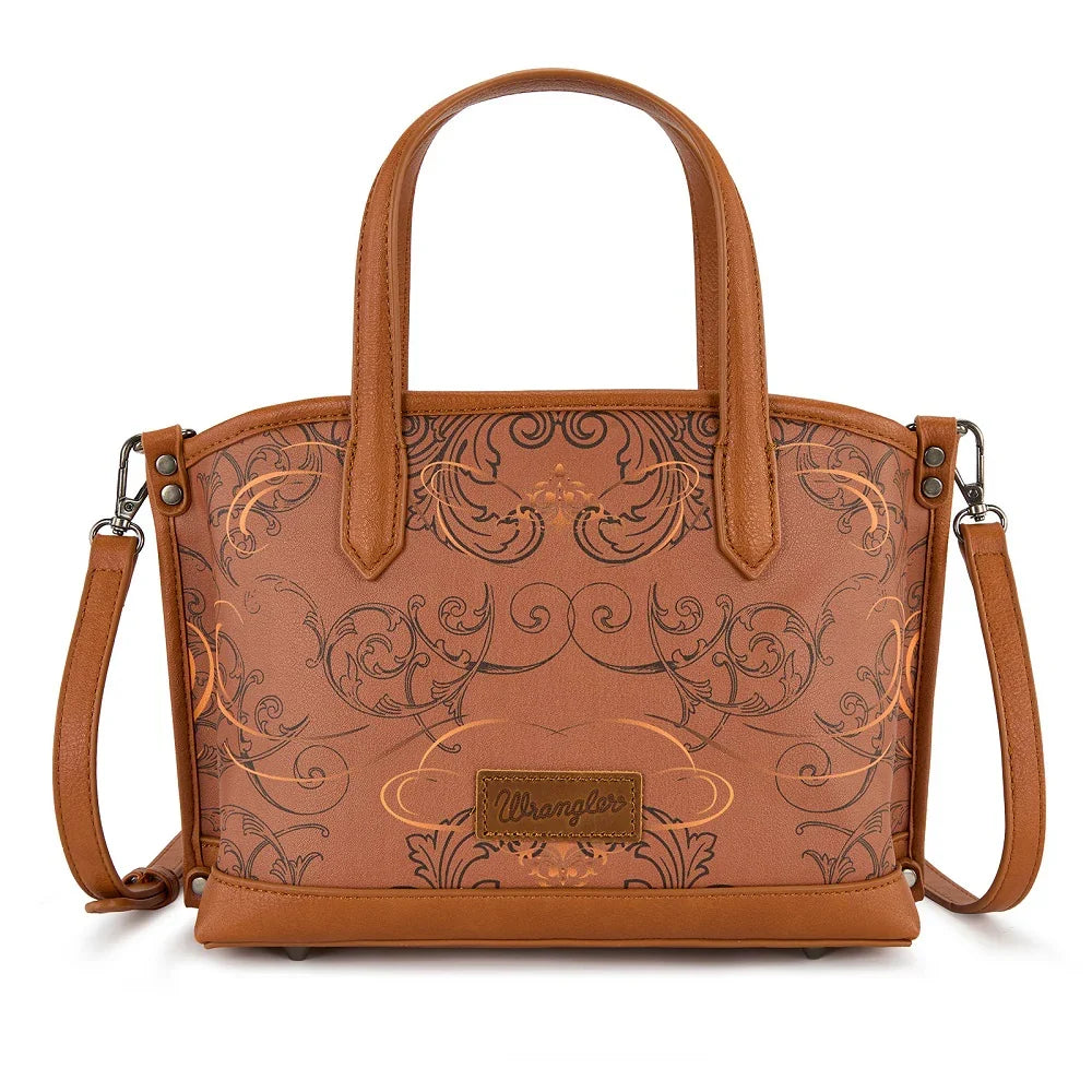 Wrangler - Satchel Bag (Scroll Print Brown) WG443-8015BR