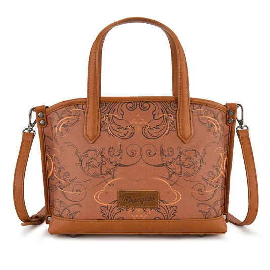 Wrangler - Satchel Bag (Scroll Print Brown) WG443-8015BR