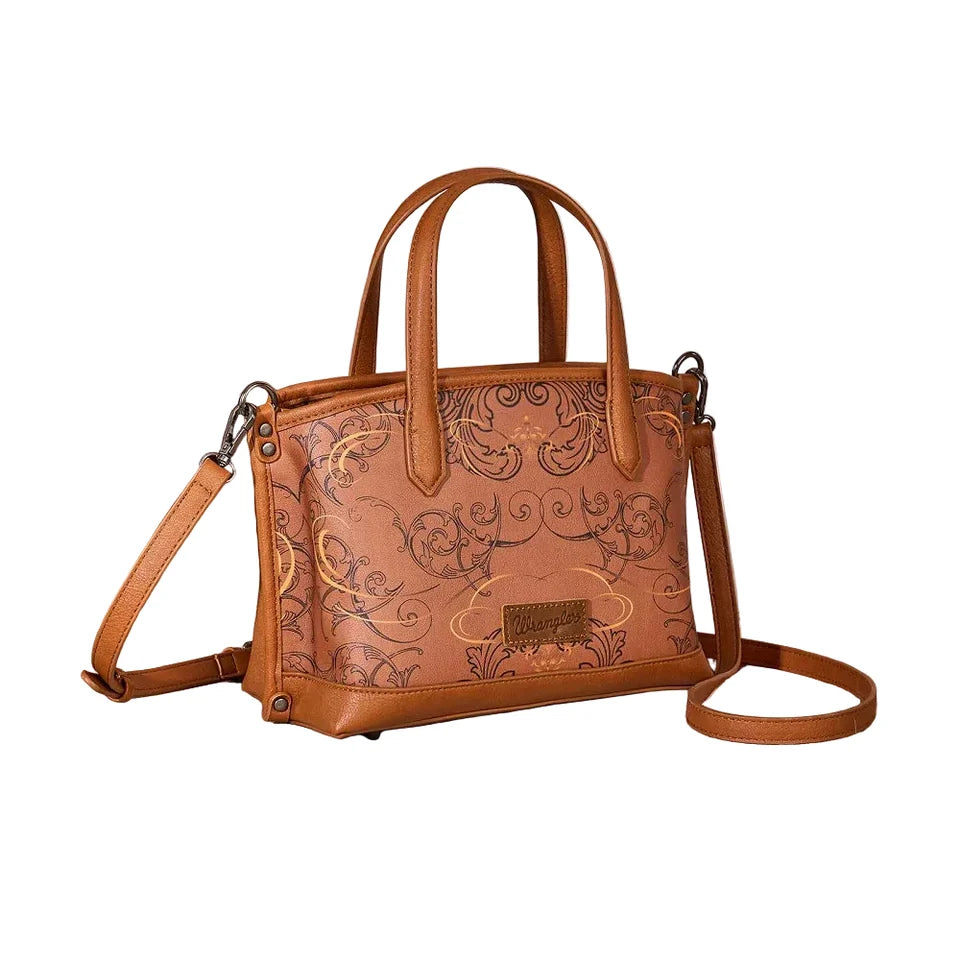 Wrangler - Satchel Bag (Scroll Print Brown) WG443-8015BR