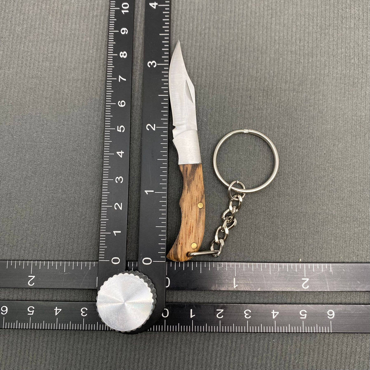 Mini Knife Keychain (Light Wood)