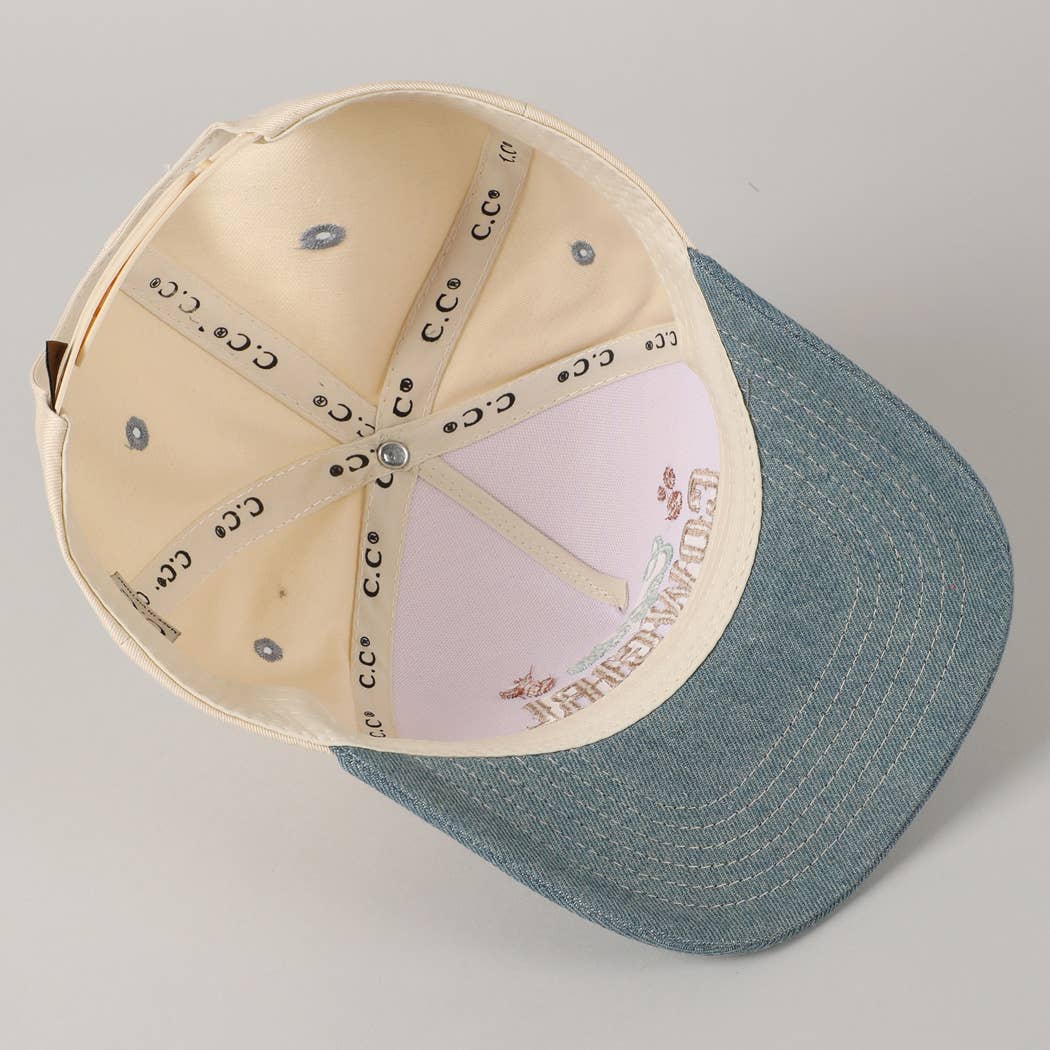 Caffeine Cowgirl Cap (Denim)