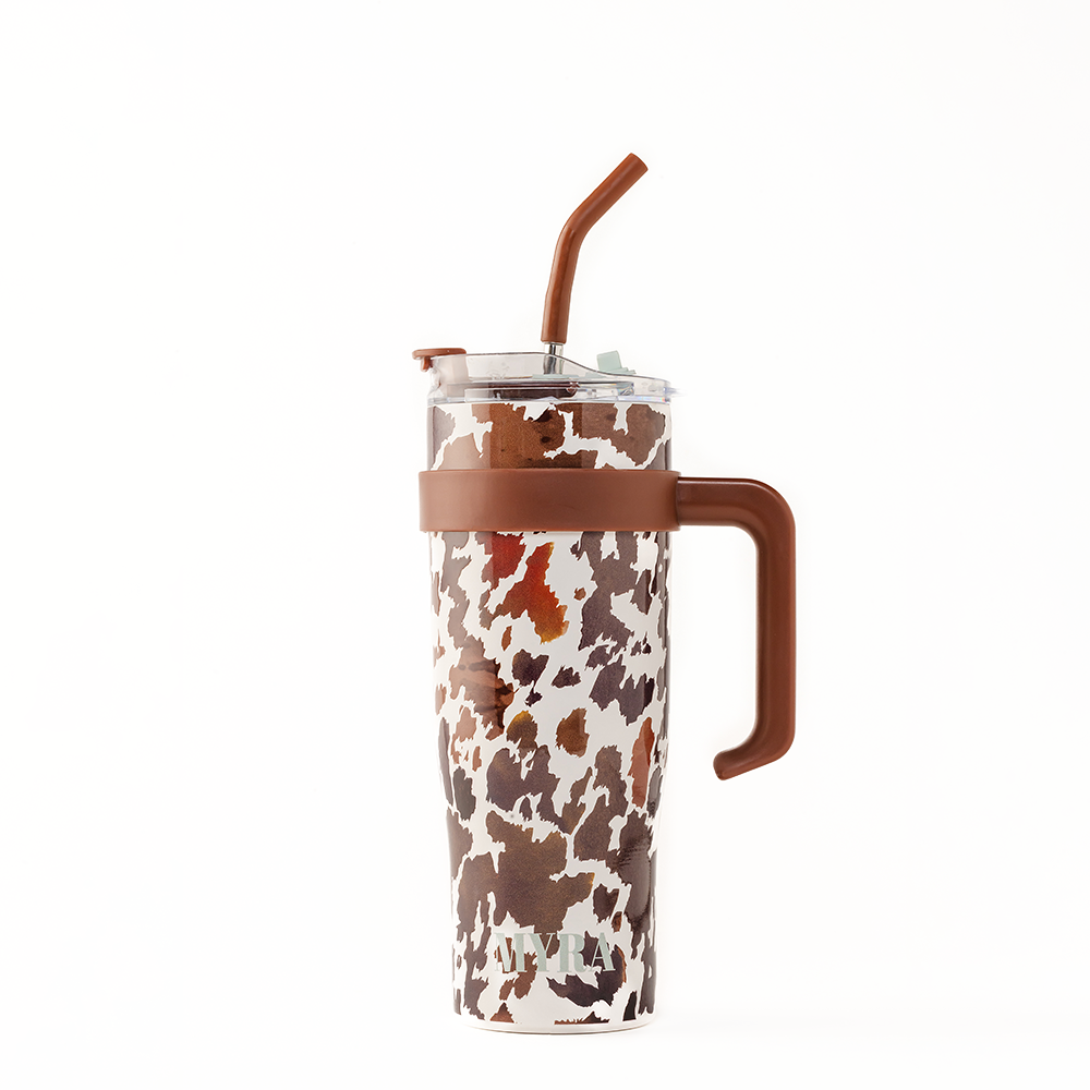 Myra - Wide Wyoming Tumbler (Brown/White) S-12053