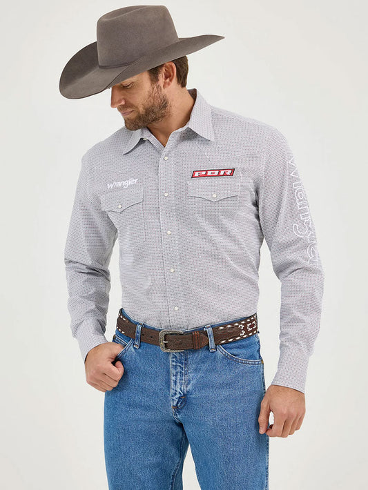 Wrangler Men - PBR Logo Snap Shirt (Cloudy Diamonds) 112359482