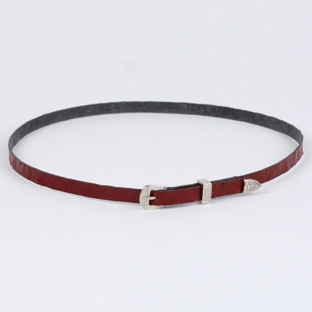 Ostrich Print Hat Band (Cognac)