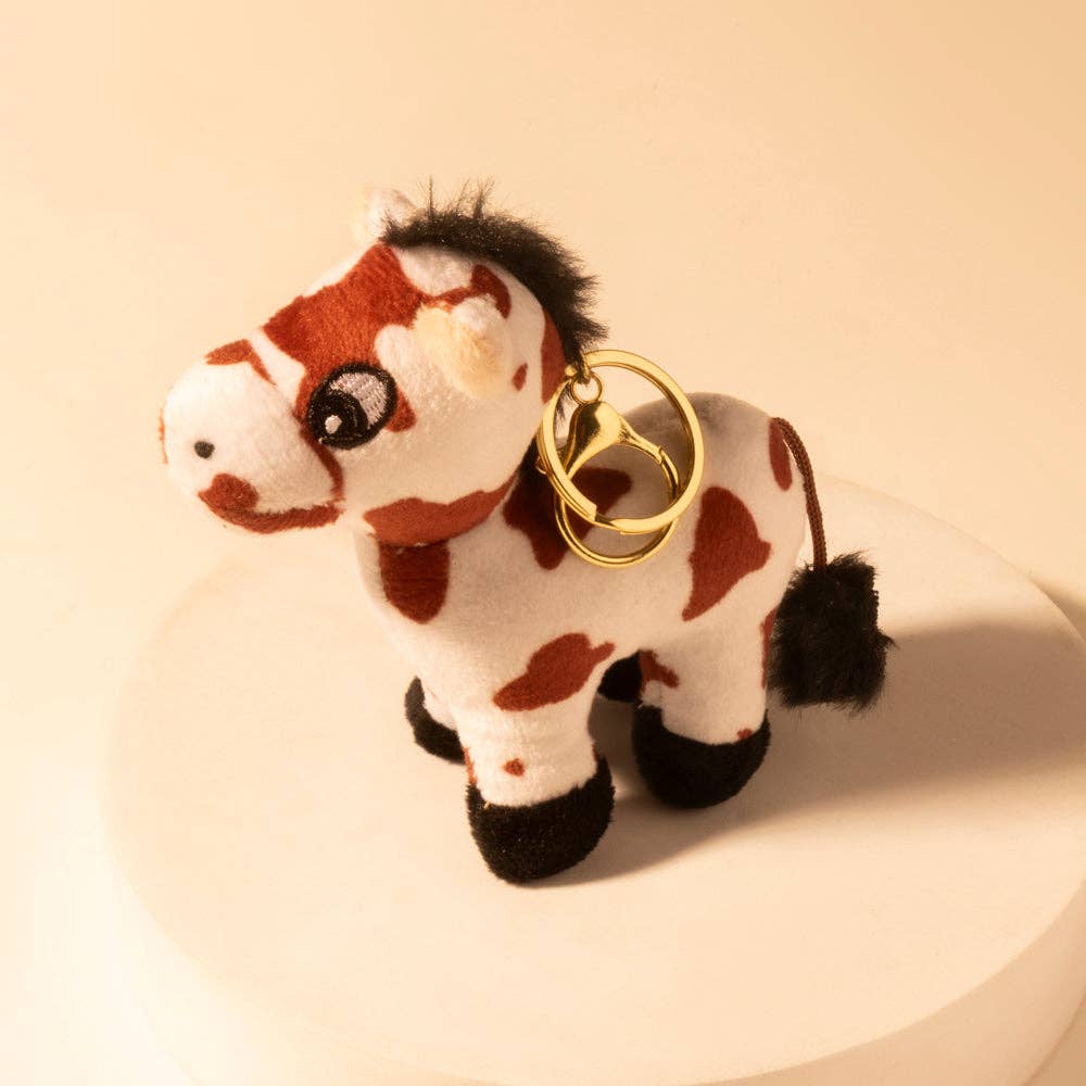 Myra - Little Pinto Bag Charm (Ivory Spot) S-14698
