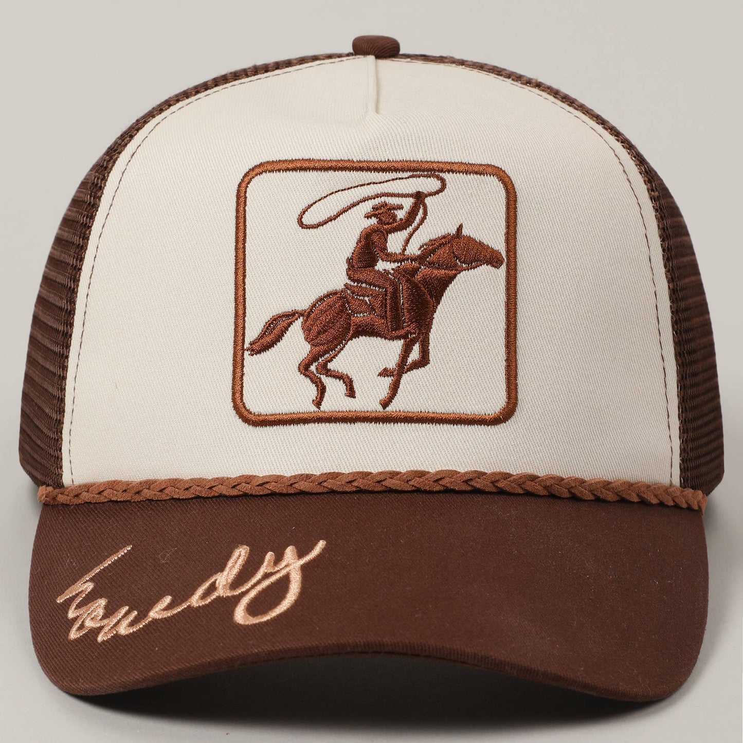 Cowboy Roping Howdy Cap (Brown)