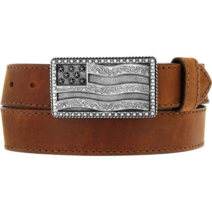 Justin Men - Flying High USA Western Belt (Brown) C12685