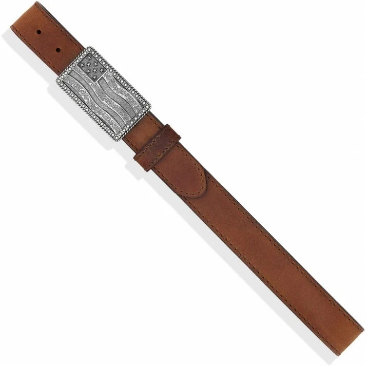 Justin Men - Flying High USA Western Belt (Brown) C12685
