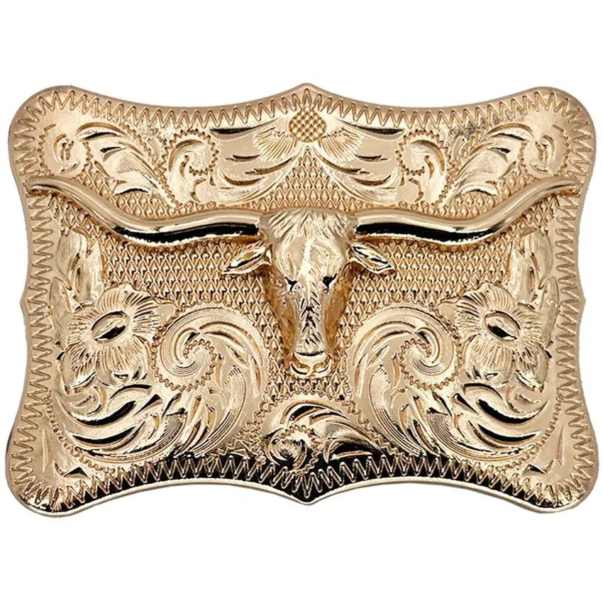 Large Rectangular Belt Buckle (Copper Bull)