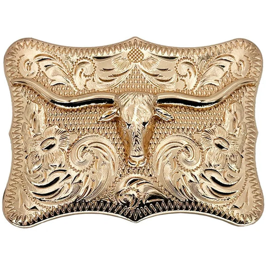 Large Rectangular Belt Buckle (Copper Bull)