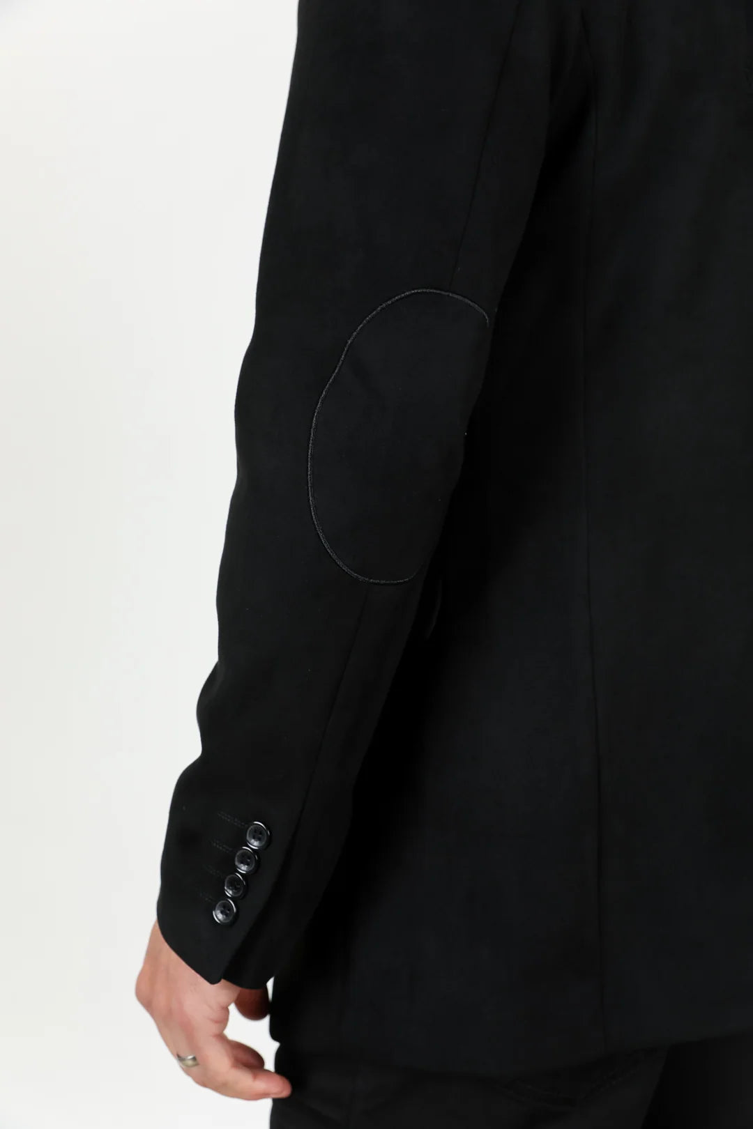 Platini Men - Double Button Suede Western Blazer (Black) BLZ9443