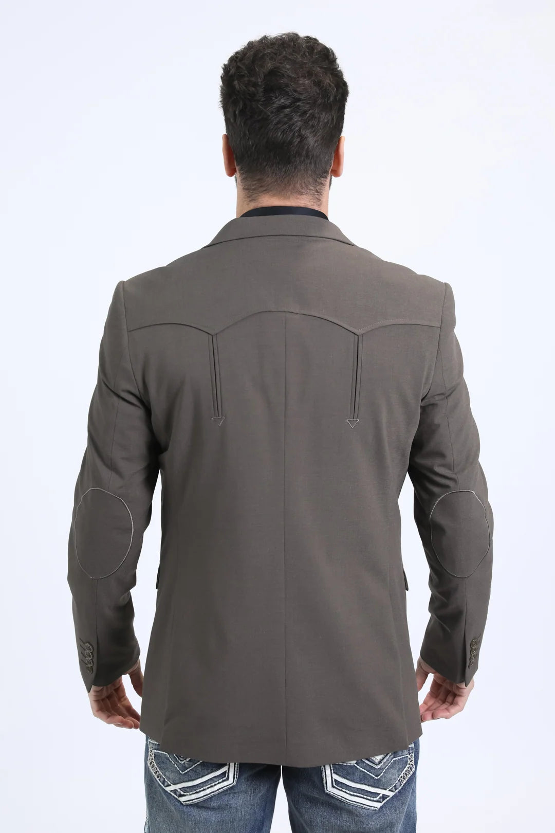 Platini Men - Double Button Western Blazer (Dark Brown) BLW10819