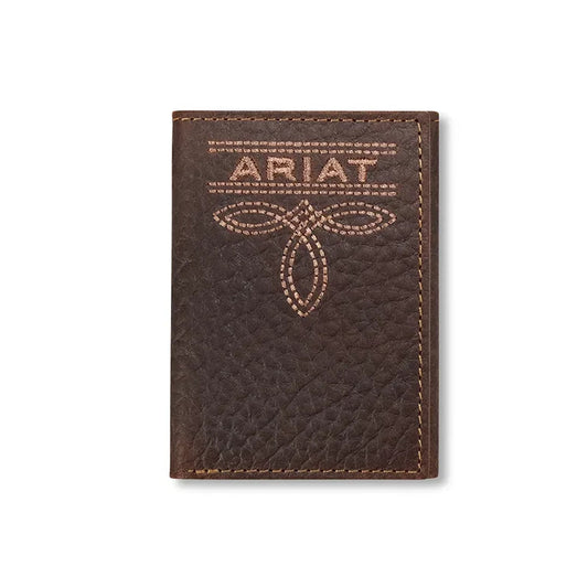 Ariat - Tri-Fold Wallet (Bug Stitch Brown) A3563402