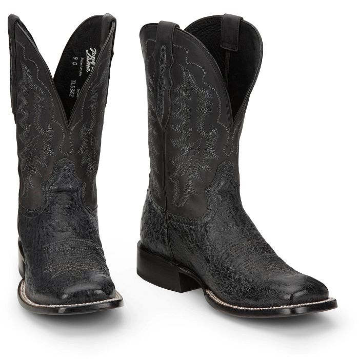 Tony Lama Men - Rancho Smooth Ostrich (Charcoal) TL5382