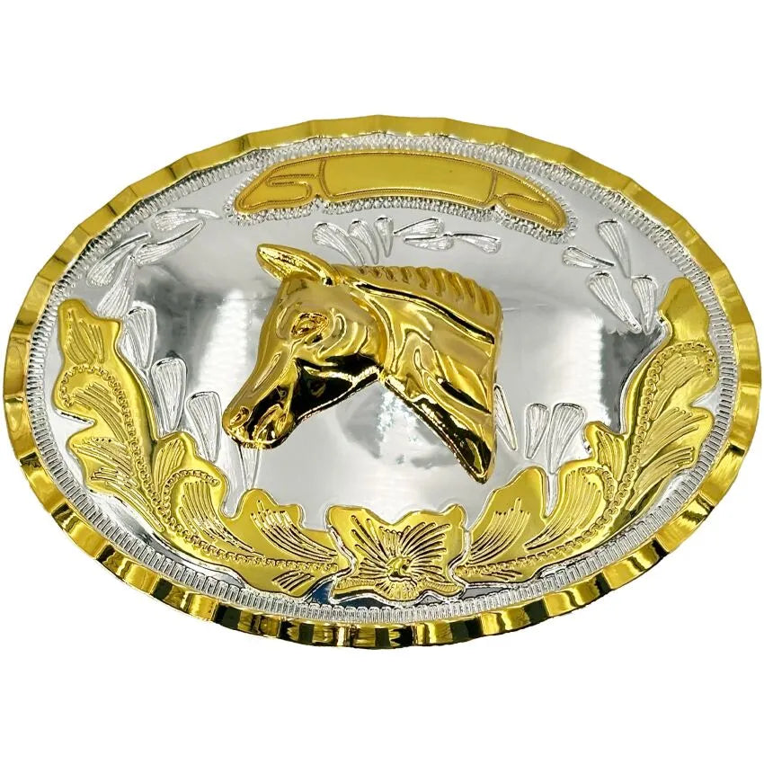 Large Oval Belt Buckle (Horse Head)