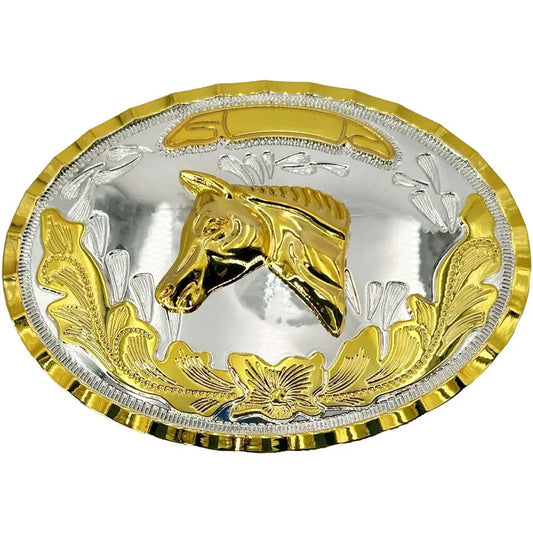 Large Oval Belt Buckle (Horse Head)