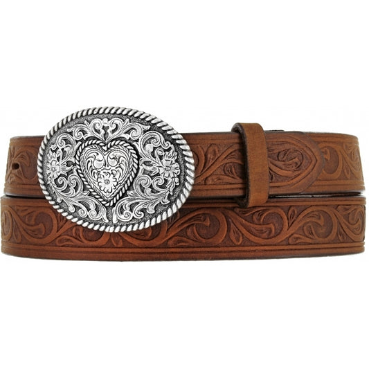Justin Girl - Heart Trophy Belt (Bark) 815BD