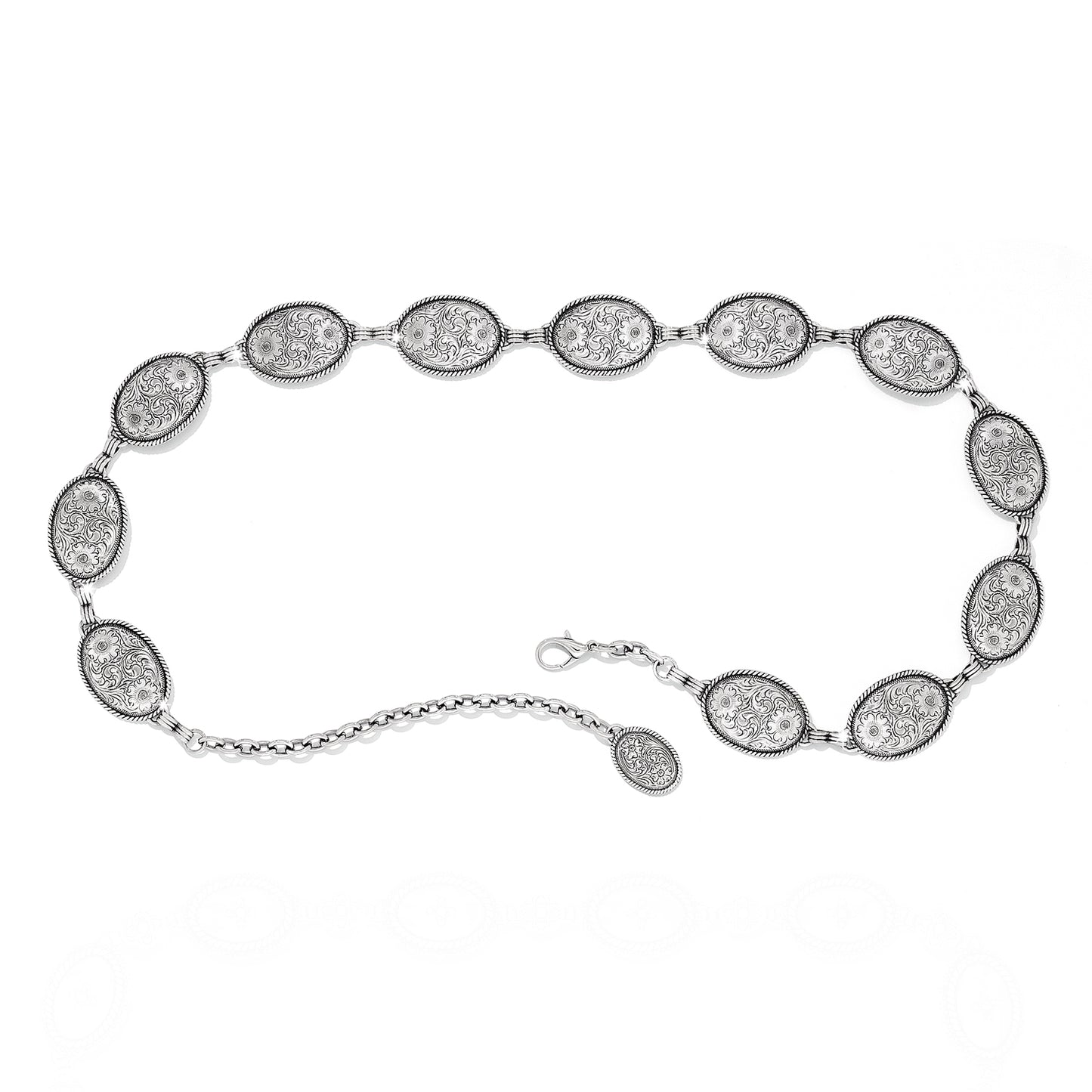 Tony Lama Women - Nicole Concho Link Belt (Silver) C50151